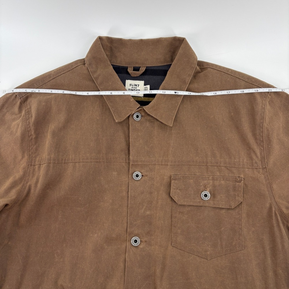 Flint and Tinder Waxed Trucker Jacket XXL Brown Flannel Lined Made USA - Picture 10 of 13